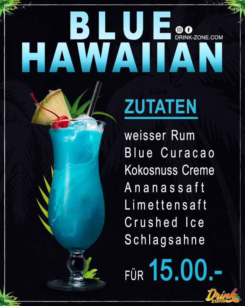Blue Hawaiian Drink Zone Lachen
